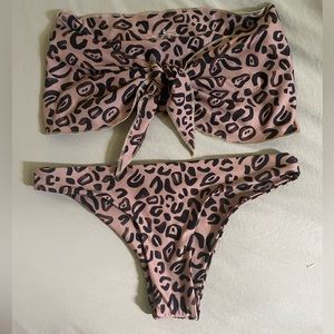 Stone Fox Cheetah Print Bikini